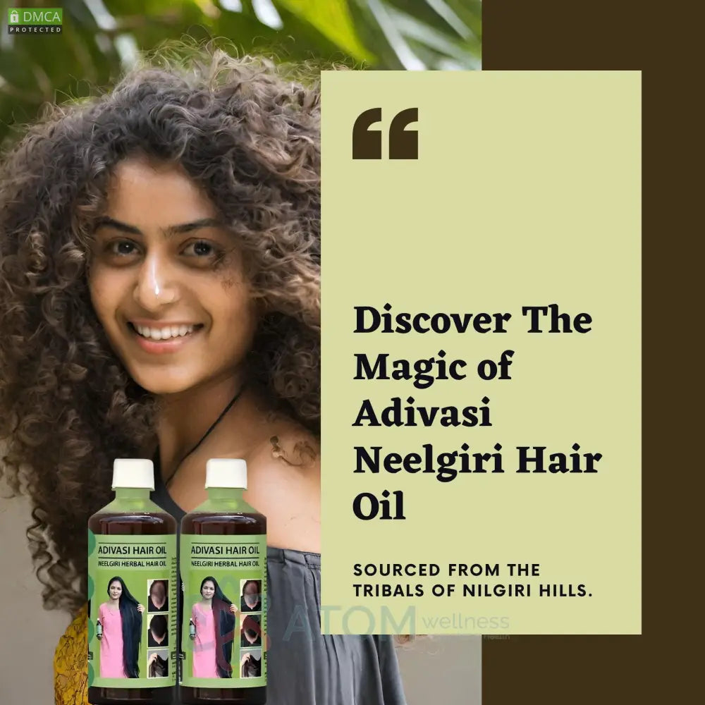 Original Adivasi Herbal Hair Oil  100mL Buy 1 Get 1 Free