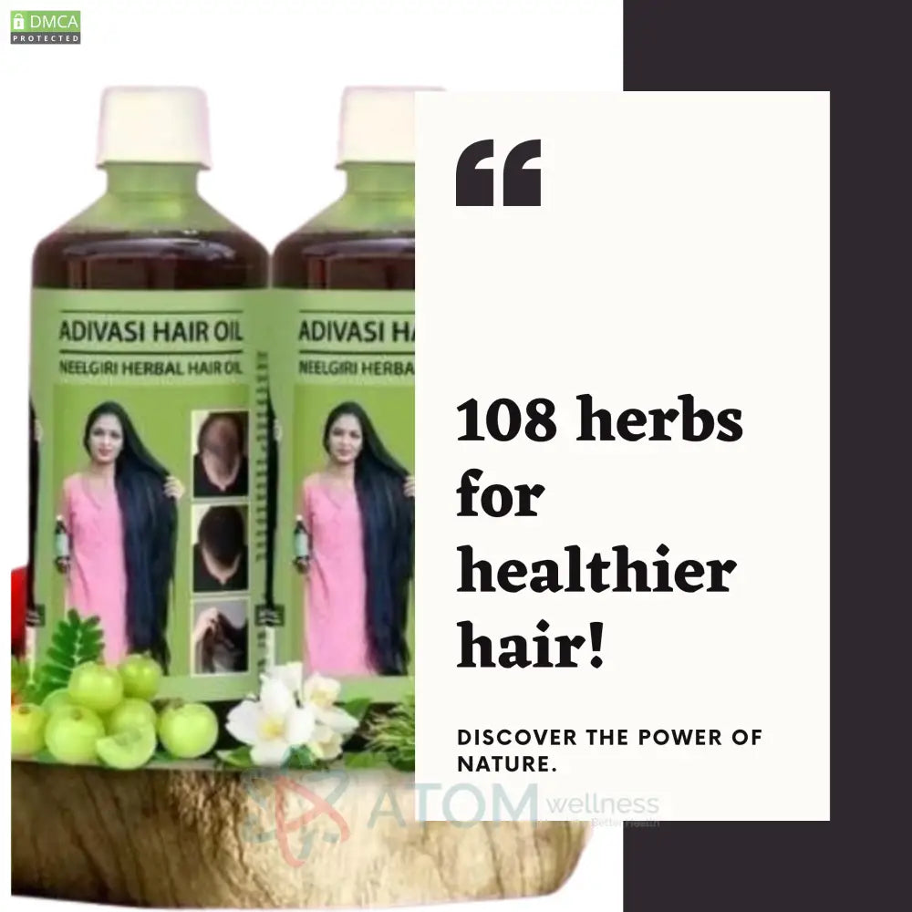Original Adivasi Herbal Hair Oil  100mL Buy 1 Get 1 Free