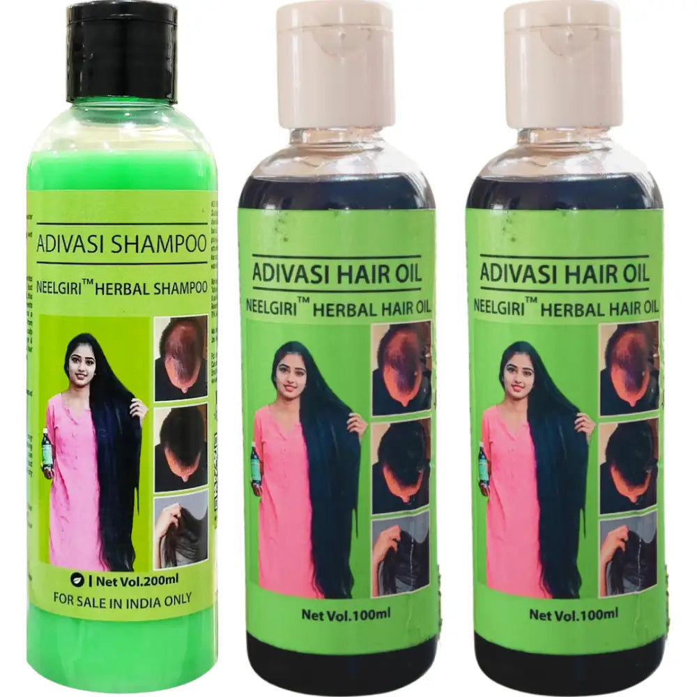 Original Adivasi Neelgiri™ Herbal Anti Hair Fall Kit