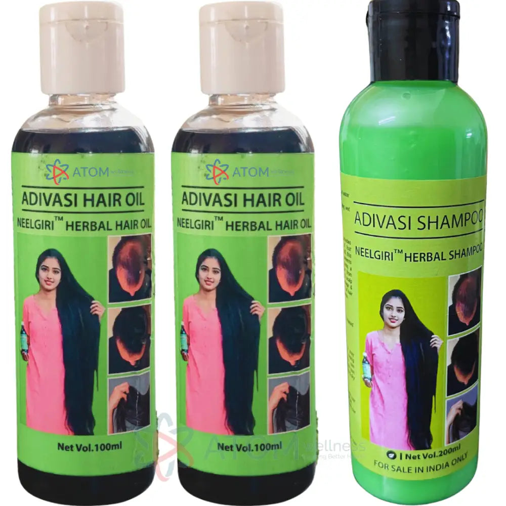 Original Adivasi Neelgiri™ Herbal Anti Hair Fall Kit