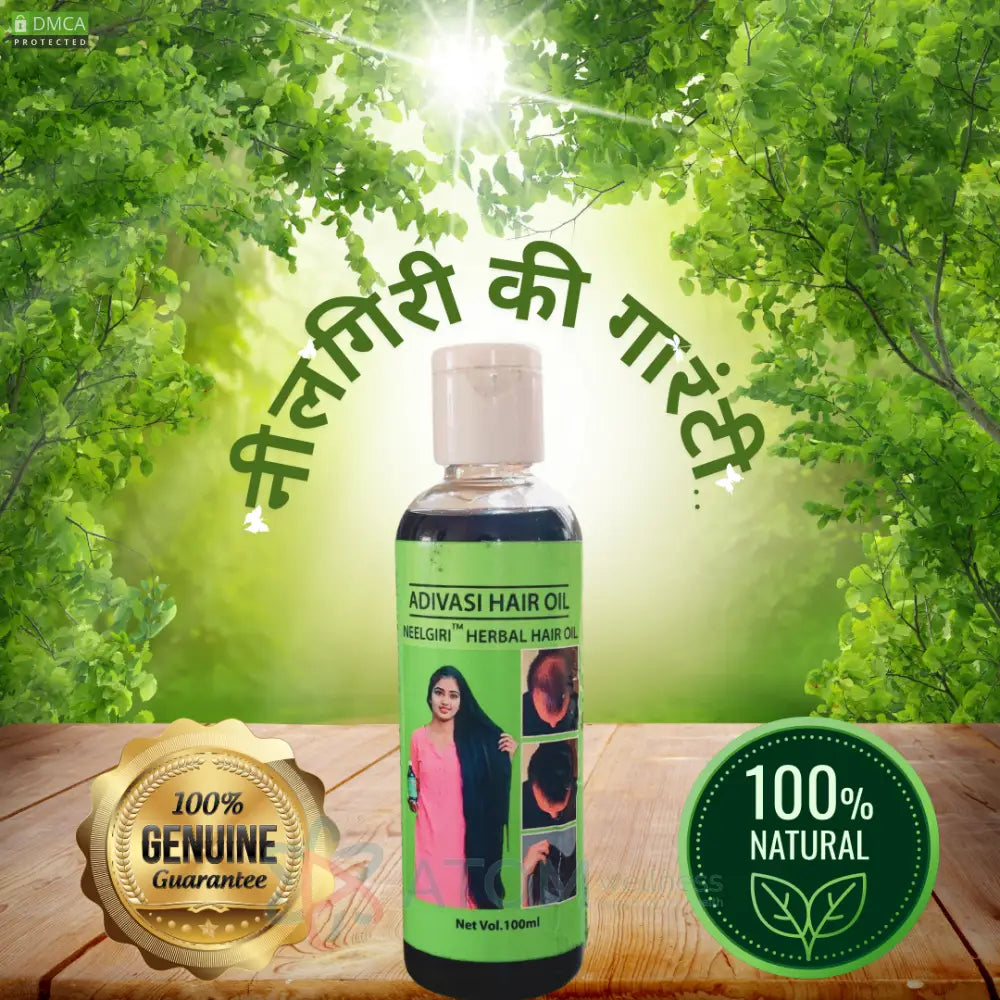 Original Adivasi Neelgiri™ Herbal Hair Oil 100ml with 30 Day Guarantee