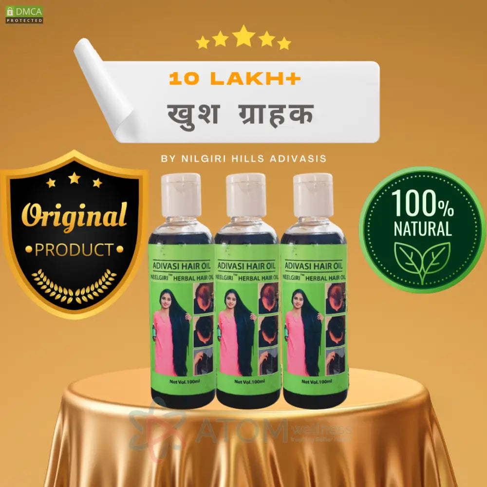 Original Adivasi Neelgiri™ Herbal Hair Oil 100ml with 30 Day Guarantee