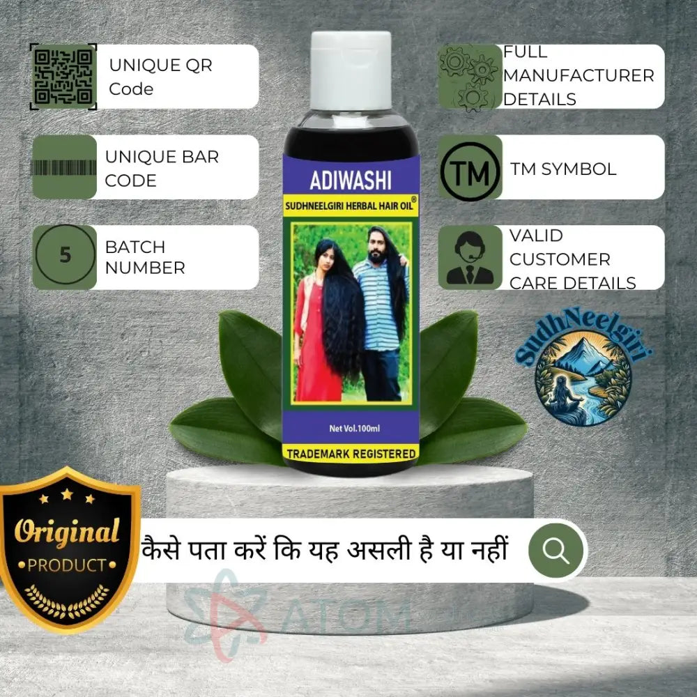 Original Adivasi Premium Herbal Hair Oil from Karnataka