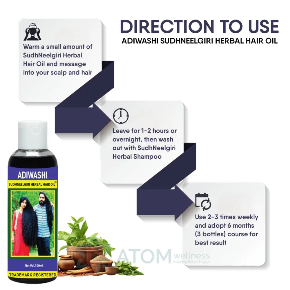 Original Adivasi Premium Herbal Hair Oil from Karnataka