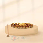 Original Paanch Mukhi Modern Golden Rudraksha Bracelet 24 beads With Gold Plating.