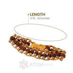 Original Paanch Mukhi Modern Golden Rudraksha Bracelet 24 beads With Gold Plating.