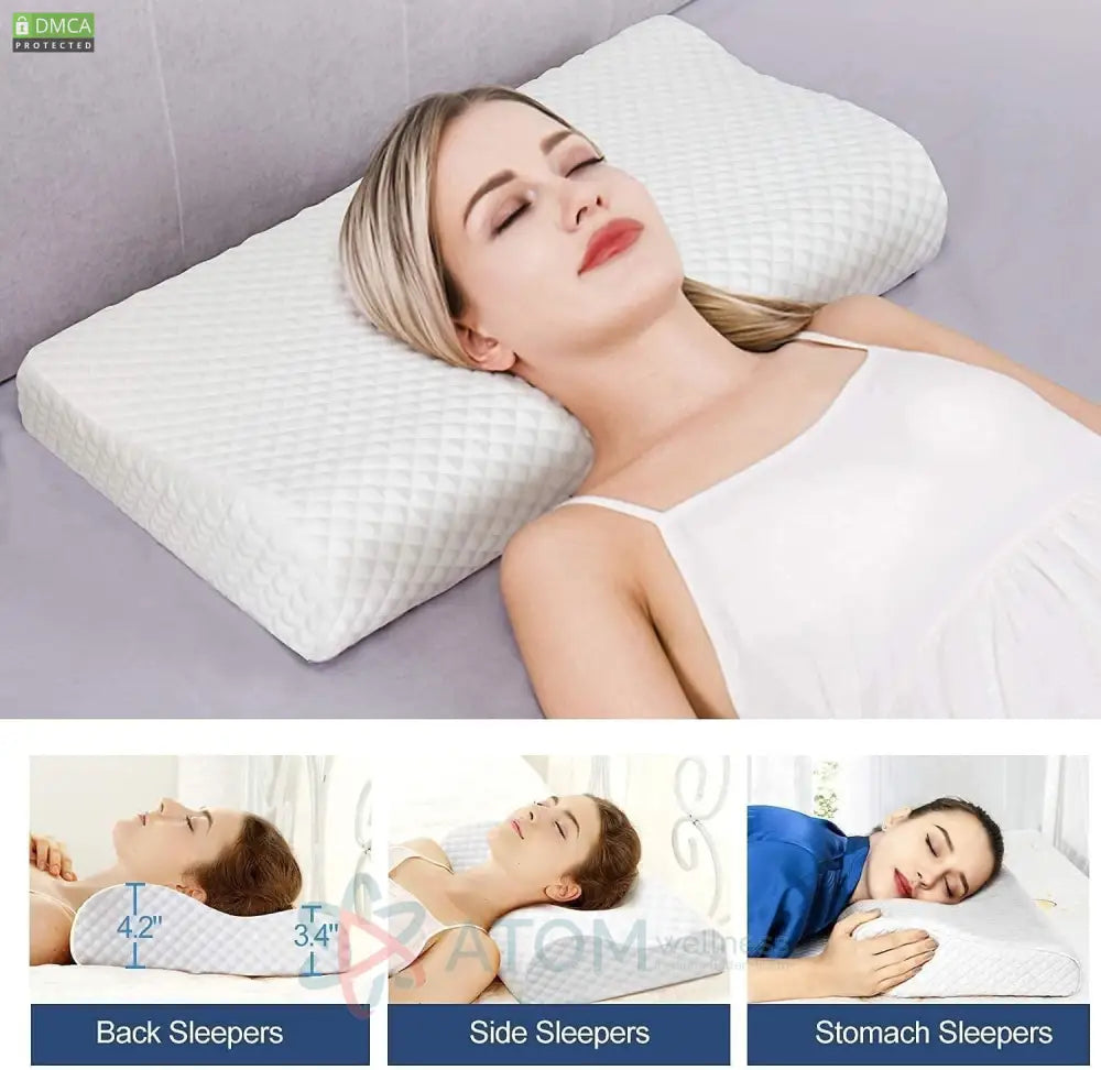 Orthopedic Memory Foam Pillow – Neck Support for All Sleeping Positions