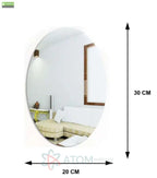 Oval Shape & Square Shape HD Bendable Self Adhesive Mirror Combo No Drilling Needed (Pack of 2)