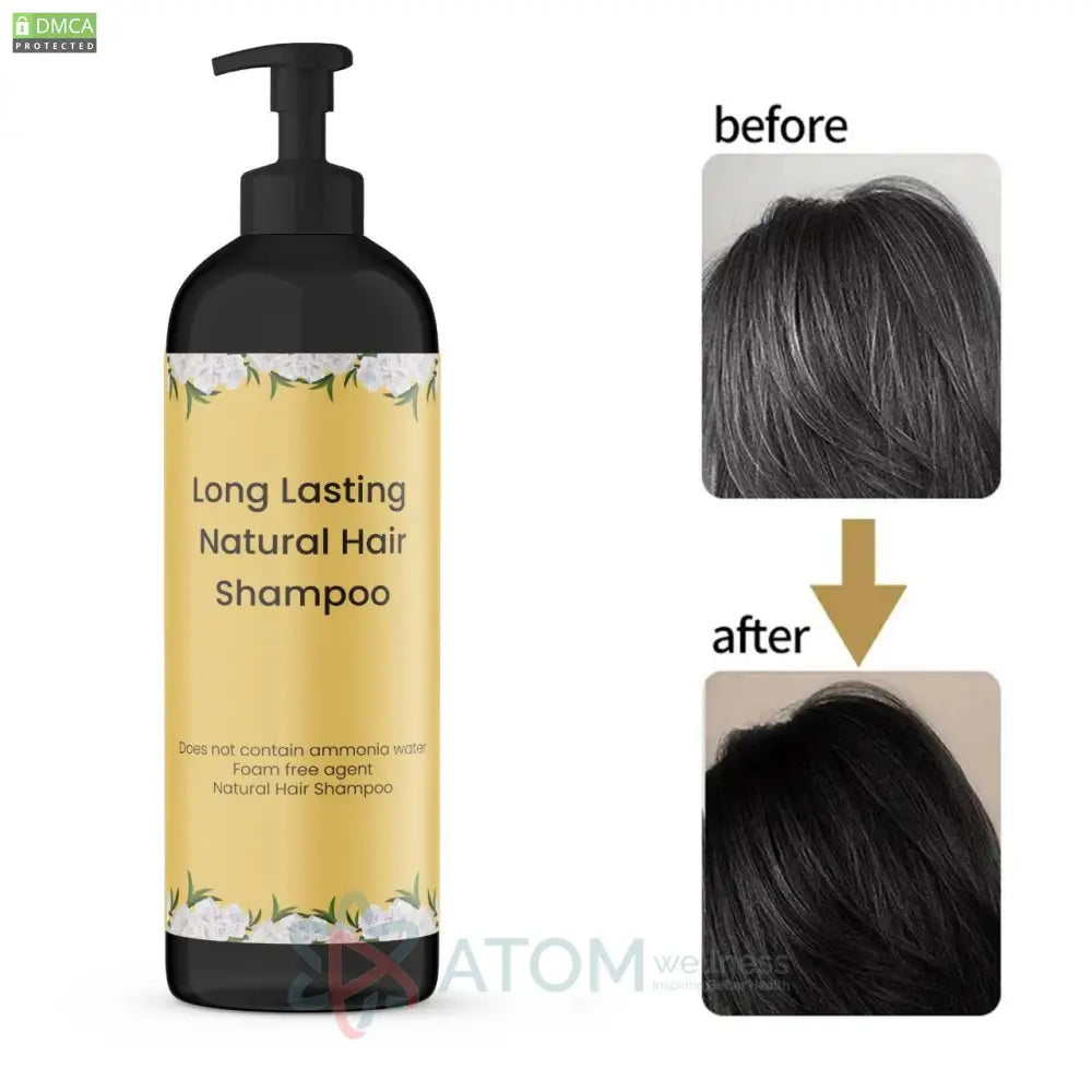 Plant Extract Bubble Hair Dye Shampoo - Grey Hair Coverage (100ML, Pack of 1)