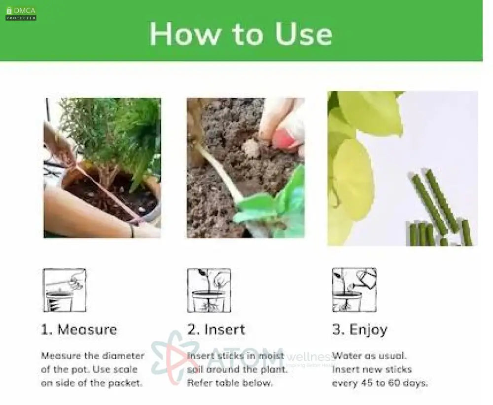 Plant Grow Fertilizer Sticks For Plants – 25 Sticks (Pack of 2)
