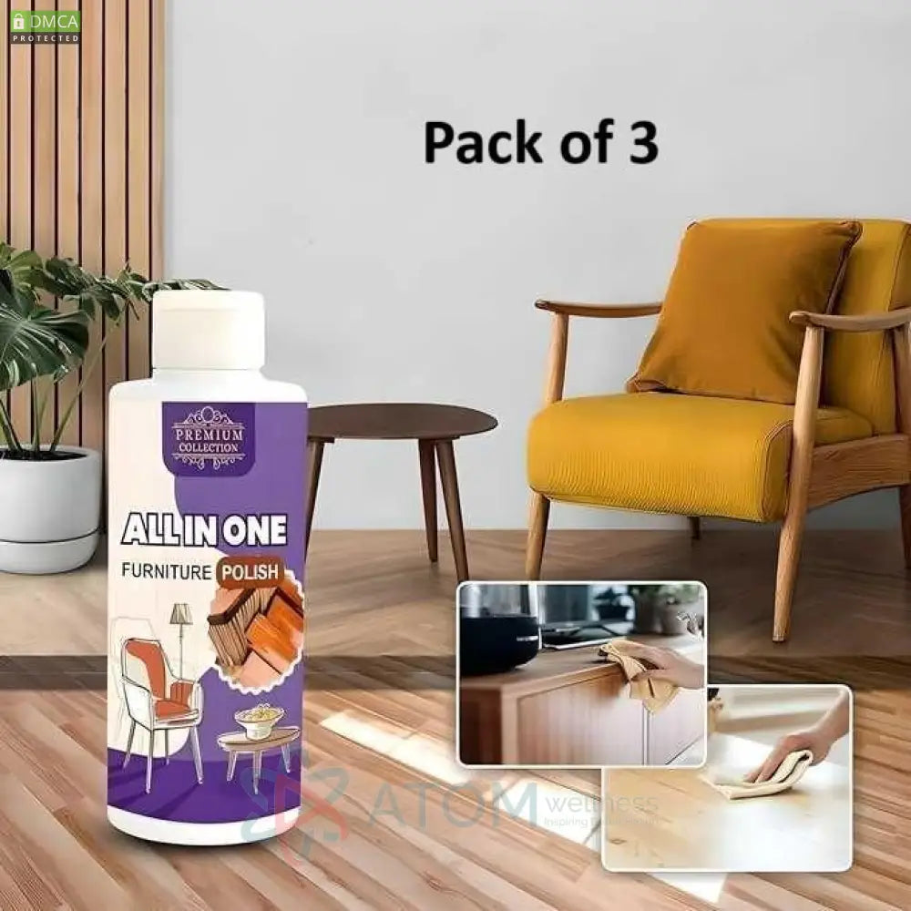 Polish Furniture Cleaner & Shiner Floor Coating Paint for Wood – 100ML (Pack of 3)