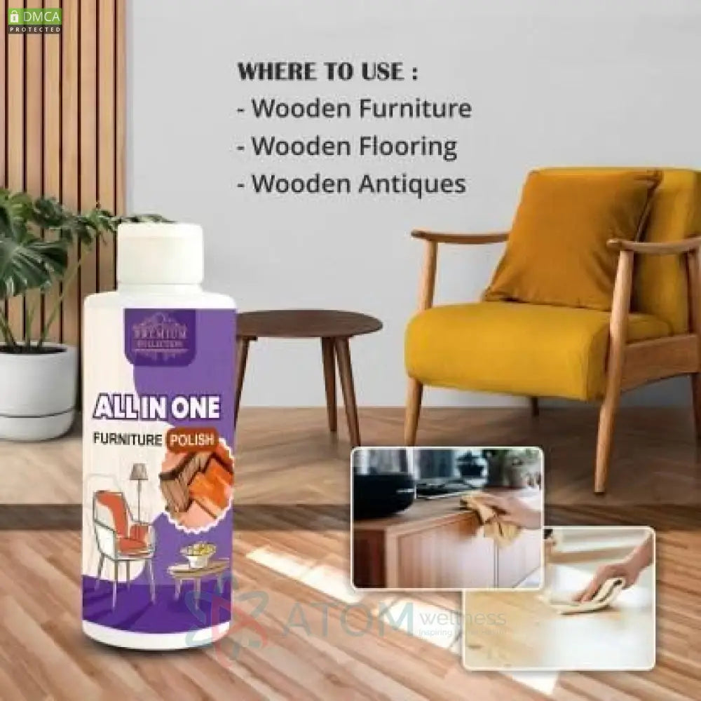 Polish Furniture Cleaner & Shiner Floor Coating Paint for Wood – 100ML (Pack of 3)