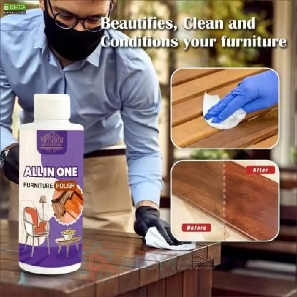 Polish Furniture Cleaner & Shiner Floor Coating Paint for Wood – 100ML (Pack of 3)