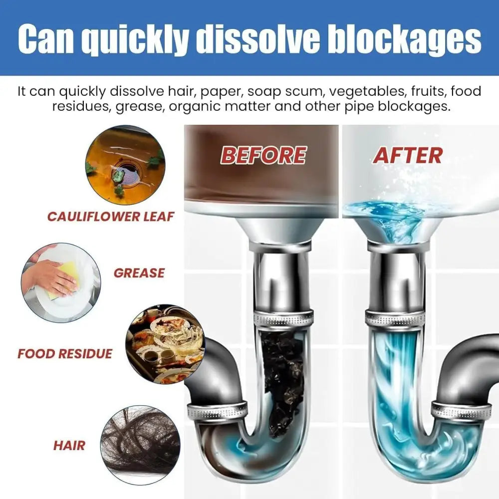 Powerful Kitchen Pipe Drain Cleaning Dredging Agent 260g
