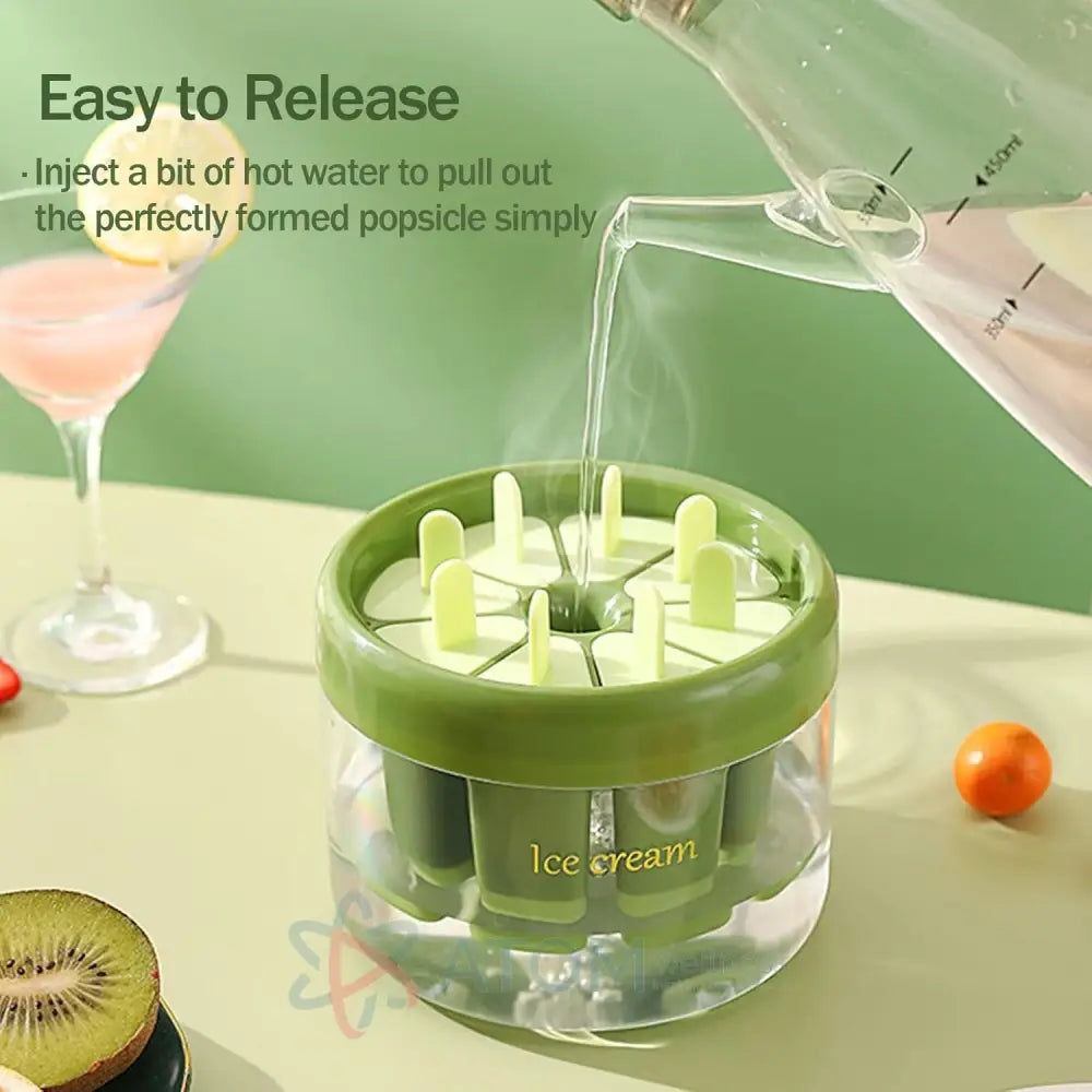 Reusable DIY 8 Pieces Ice Pop Mould | Food Grade, BPA-Free