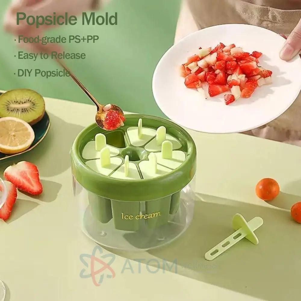 Reusable DIY 8 Pieces Ice Pop Mould | Food Grade, BPA-Free