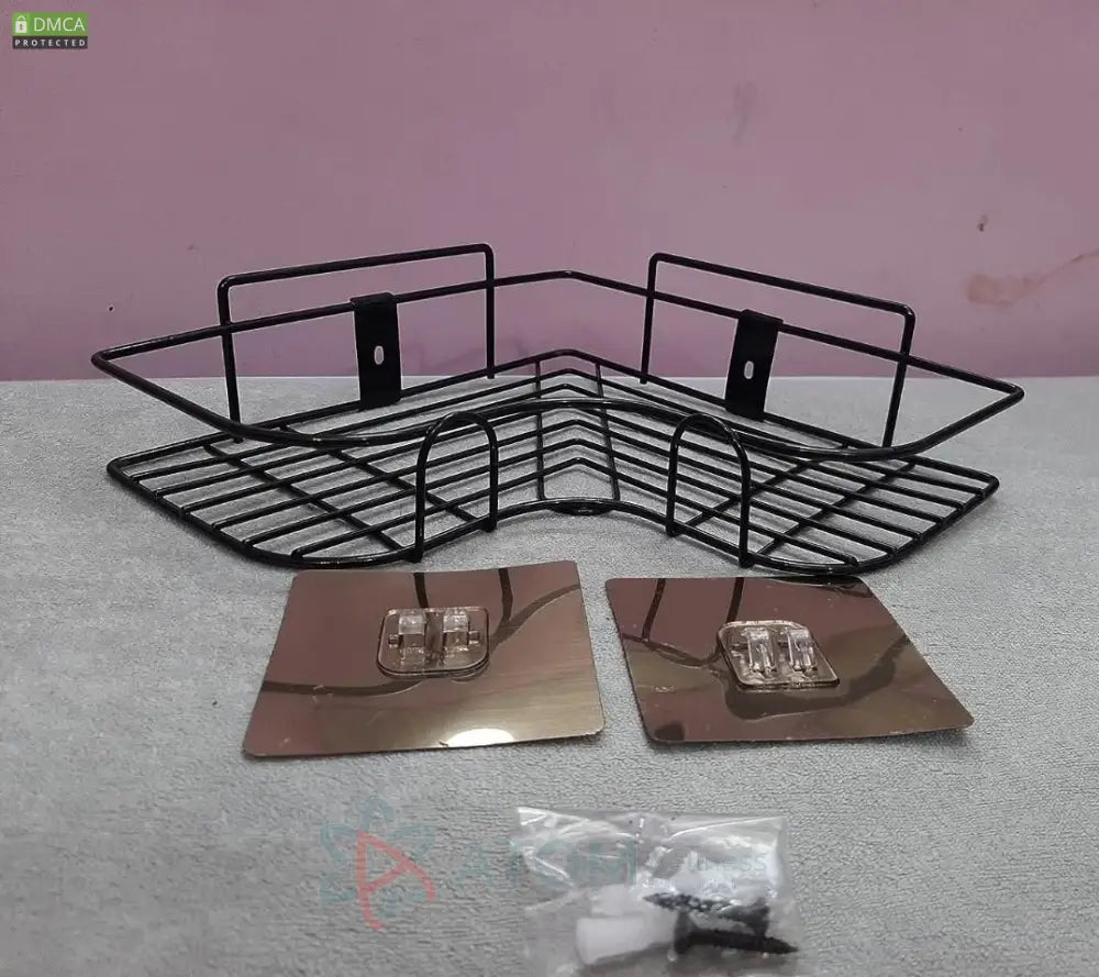 Rustproof Metal Bathroom Corner Rack Storage Shelves