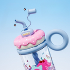 Cute Tumbler with Spiral Mixer