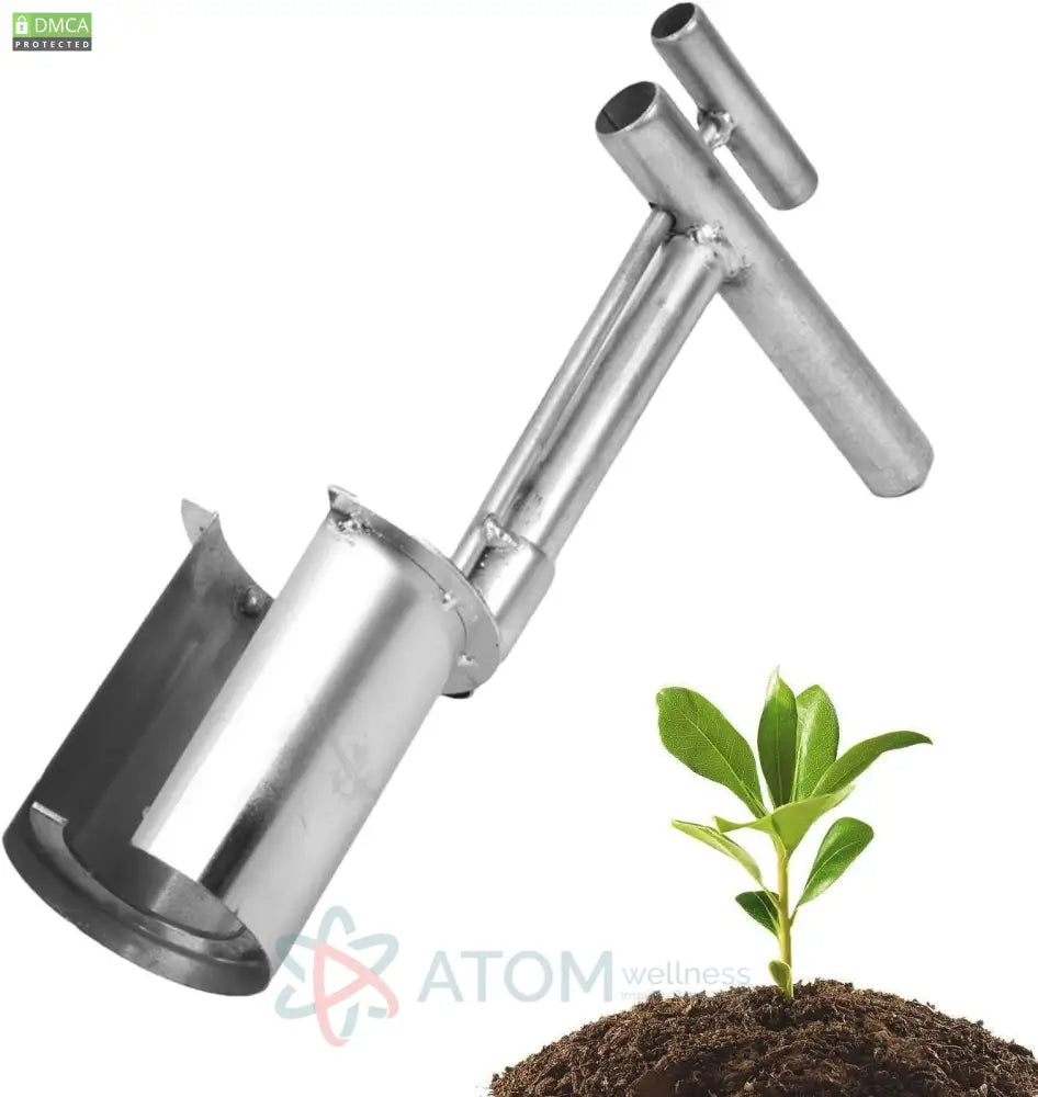 Soil Potting Machine Tool | Stainless Steel Garden Bulb Planter for Seedling & Flower Transplanting