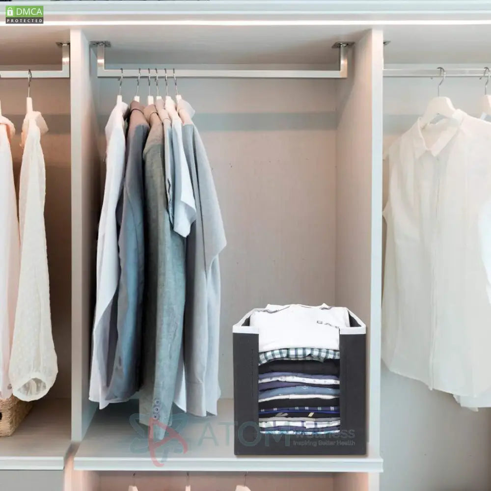 Space-Saving Foldable Shirt Stacker & Clothing Organizer | Non-Woven Fabric Wardrobe Solution (Pack of 3, Assorted Colors)