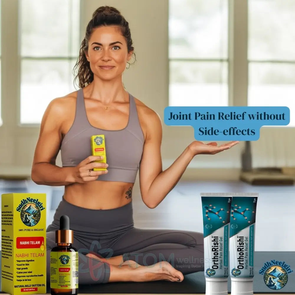 SudhNeelgiri Ayurvedic Nabhi Pain Relief Kit | India's 1st Belly Button Oil + Herbal Pain Gel Combo |  Doctor-Crafted Ayurvedic Therapy | Cold Pressed Herbs from Nilgiri Hills