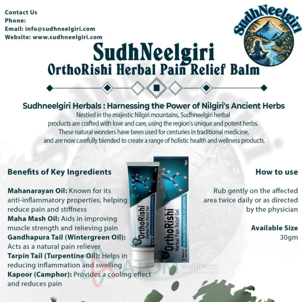 SudhNeelgiri Ayurvedic Nabhi Pain Relief Kit | India's 1st Belly Button Oil + Herbal Pain Gel Combo |  Doctor-Crafted Ayurvedic Therapy | Cold Pressed Herbs from Nilgiri Hills