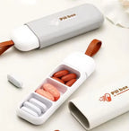 Three Compartment Small Pill Organizer Box Travel Friendly