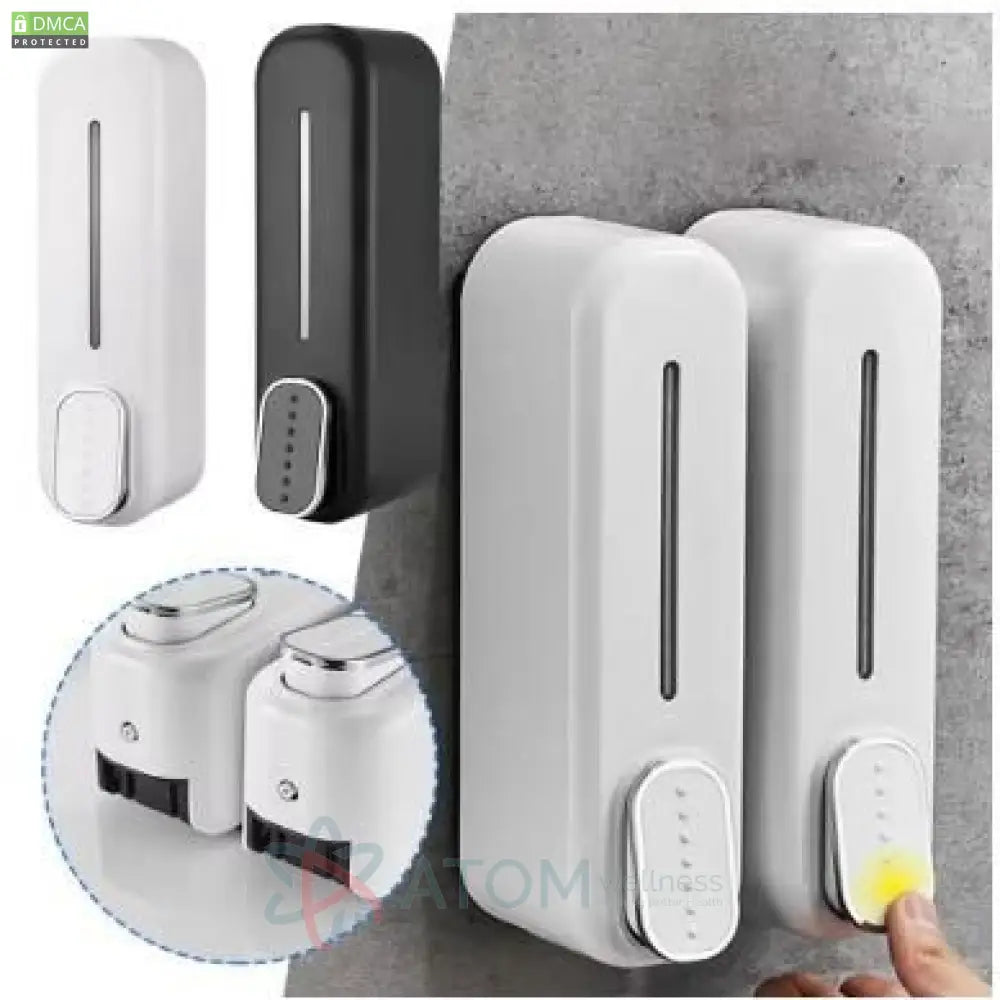 Wall-Mounted Soap & Bath Gel Manual Dispenser – Press Type | Best Bathroom Dispenser | No Drill