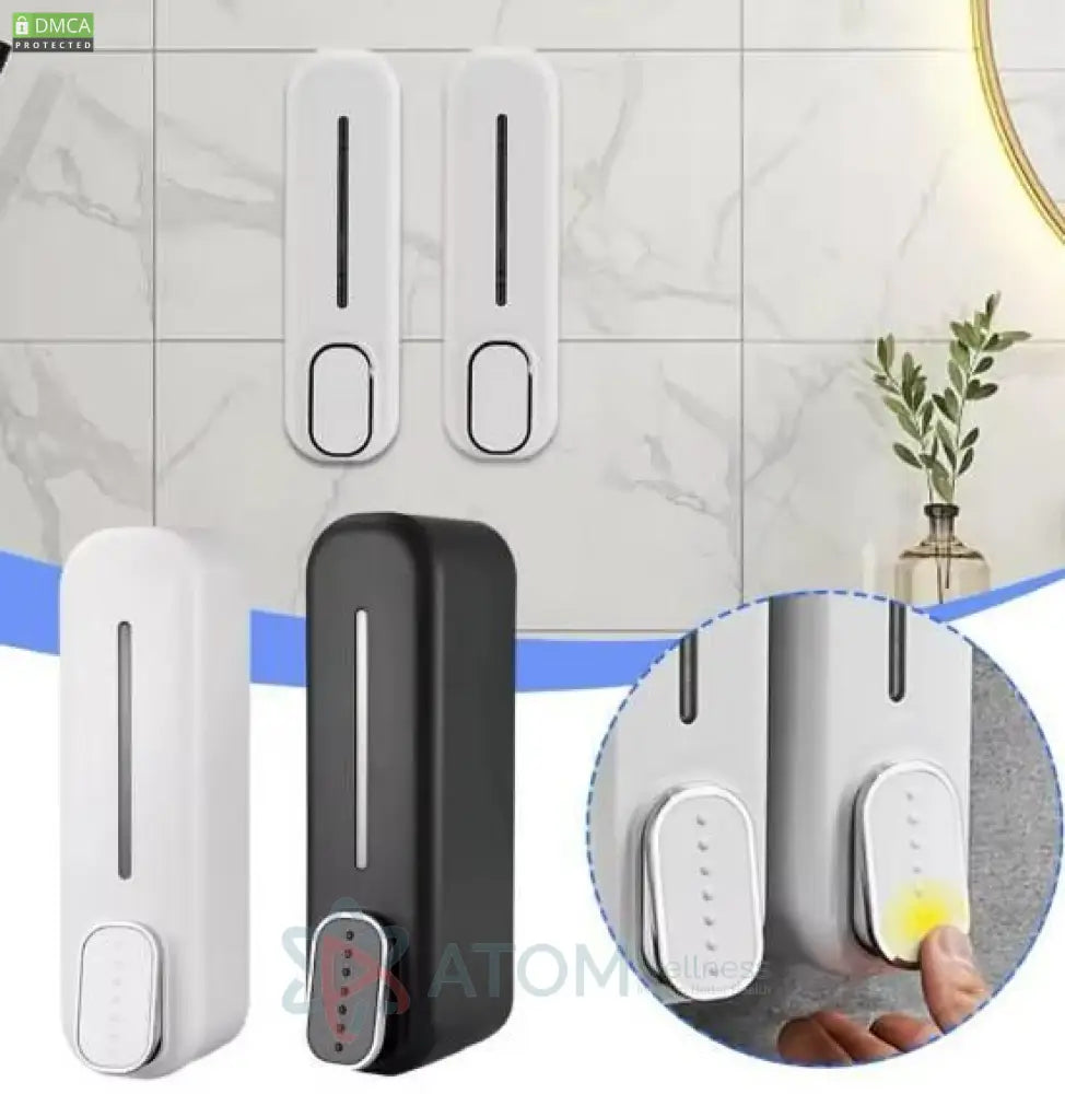 Wall-Mounted Soap & Bath Gel Manual Dispenser – Press Type | Best Bathroom Dispenser | No Drill